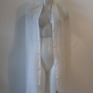 Womens Loro Piana Cashmere & Silk White Scarf